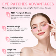 Parches de Ojos Antiarrugas de Silicona Reutilizables Hidratante- Vegano