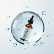 Nourishing Hair Oil en gota de agua celeste