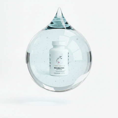 Resveratrol en gota azul celeste