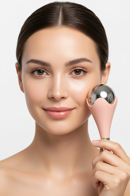 Rostro de frente con Cryo Gua Sha