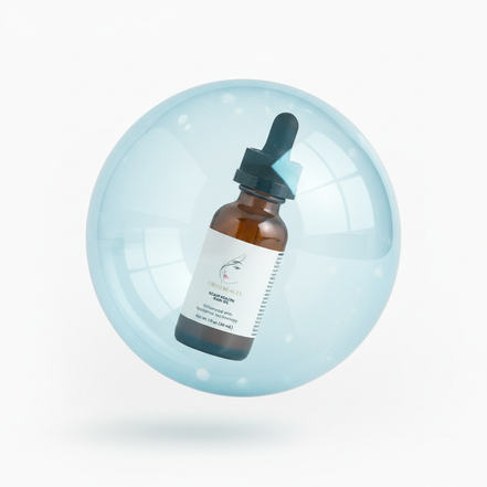 Scalp Health Hair Oil en burbuja azul celeste