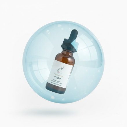 Scalp Health Hair Oil en burbuja azul celeste