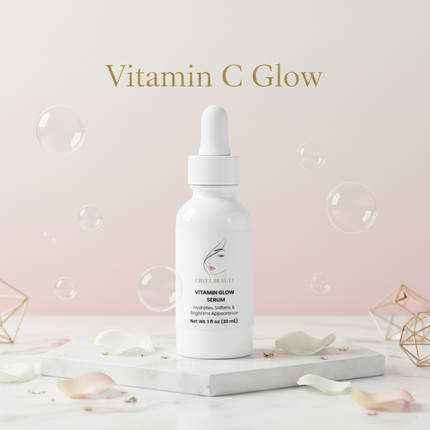 Vitamin C Glow flat lay CRITZ BEAUTY
